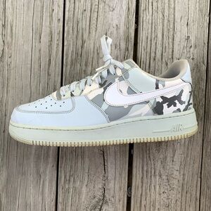 Vintage Y2K Nike AF1 Air Force 1 Camo Camouflage Casual Mens Shoes